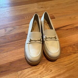 Sam Edelman Cream Flats with Horsebit Detail